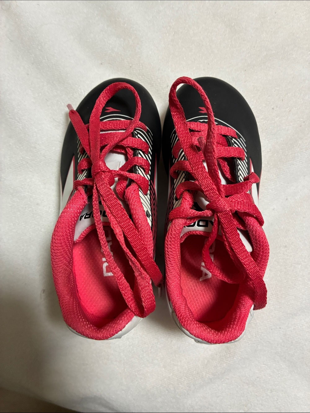 Diadora Kids Pink & Black Cleats size 8